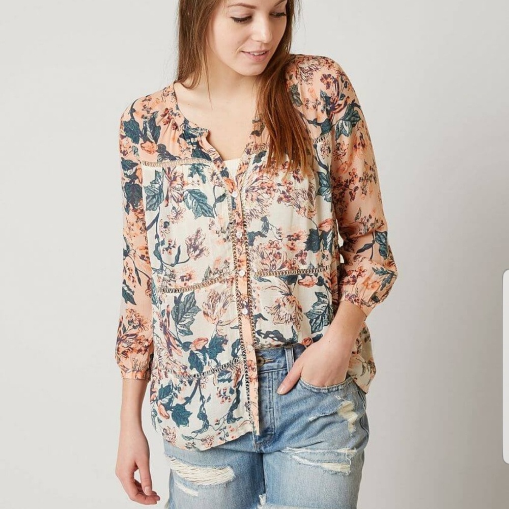 NWT Lucky Brand Floral Blouse